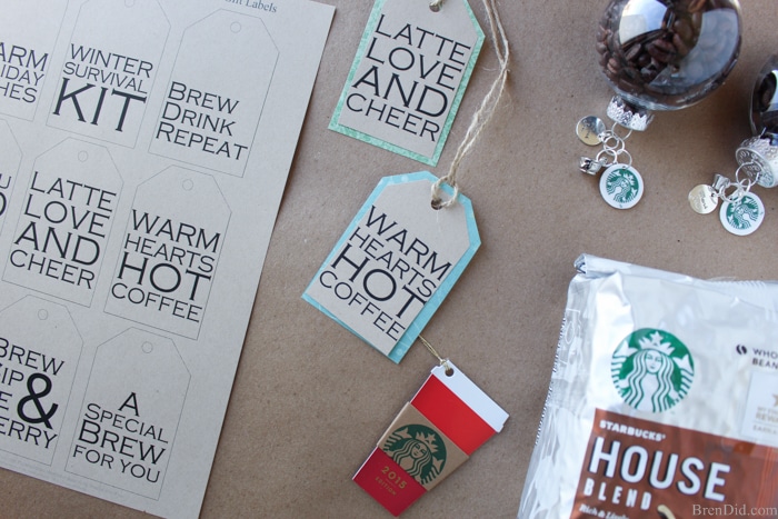 Holiday Craft Idea Coffee Bean Customizable Ornaments