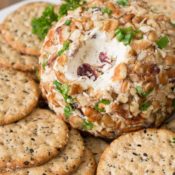 Gorgonzola Cheese Ball cut open