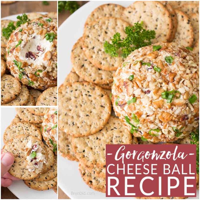 Easy Gorgonzola Cheese Ball with Caramelized Onions