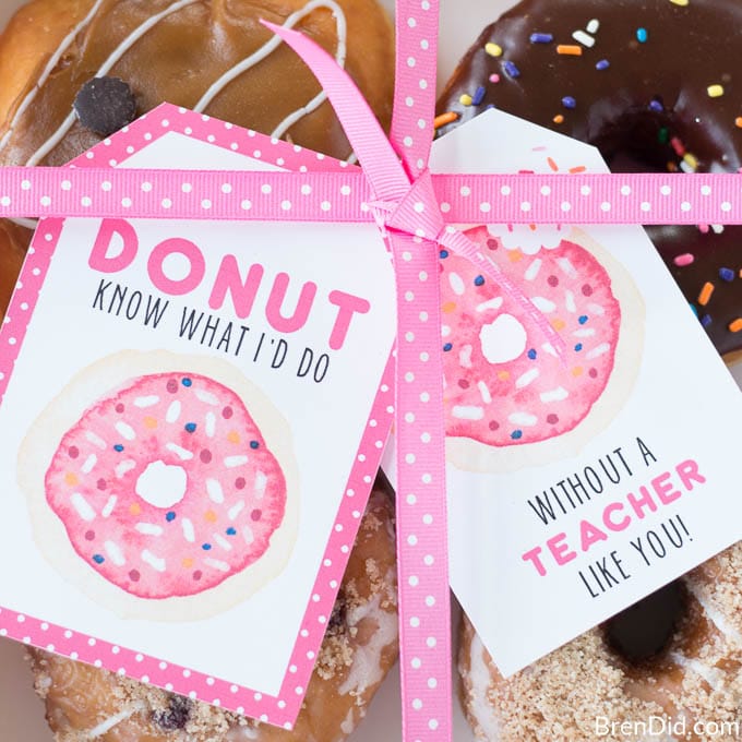 Last minute teacher gifts donuts