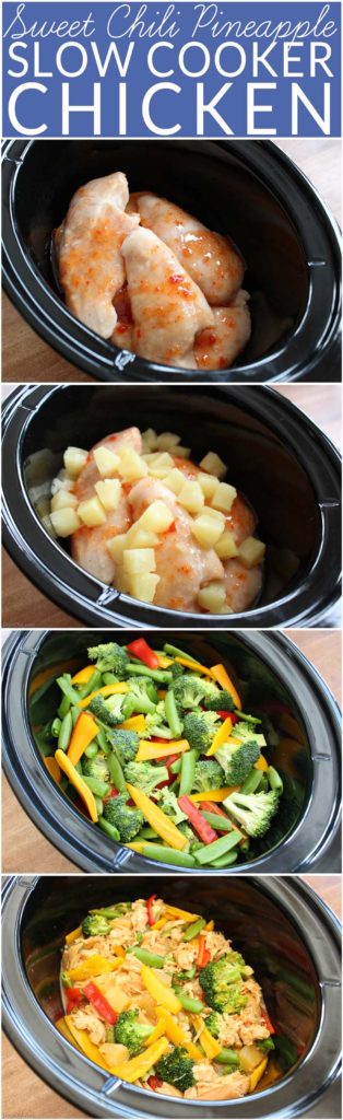 Sweet Chili Pineapple Chicken Easy Crockpot Recipe - Bren Did