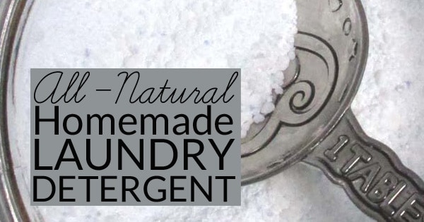Natural Homemade Laundry Detergent is easy to make and budget friendly. This powdered detergent is non-toxic , contains no borax, and works in HE laundry machines. Makes 320 loads for only $20.