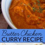 Easy Butter Chicken Curry is an easy and delicious curry that cooks on the stovetop or as a crock pot meal. It's a healthy meal that kids love. Introduce your kids to Indian food with this quick and easy dinner.