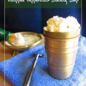 Easy shaving soap recipe. Make your own DIY all natural, non-toxic whipped shaving soap with this easy tutorial that uses just one ingredient!