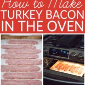 how to make turkey bacon in the oven collage