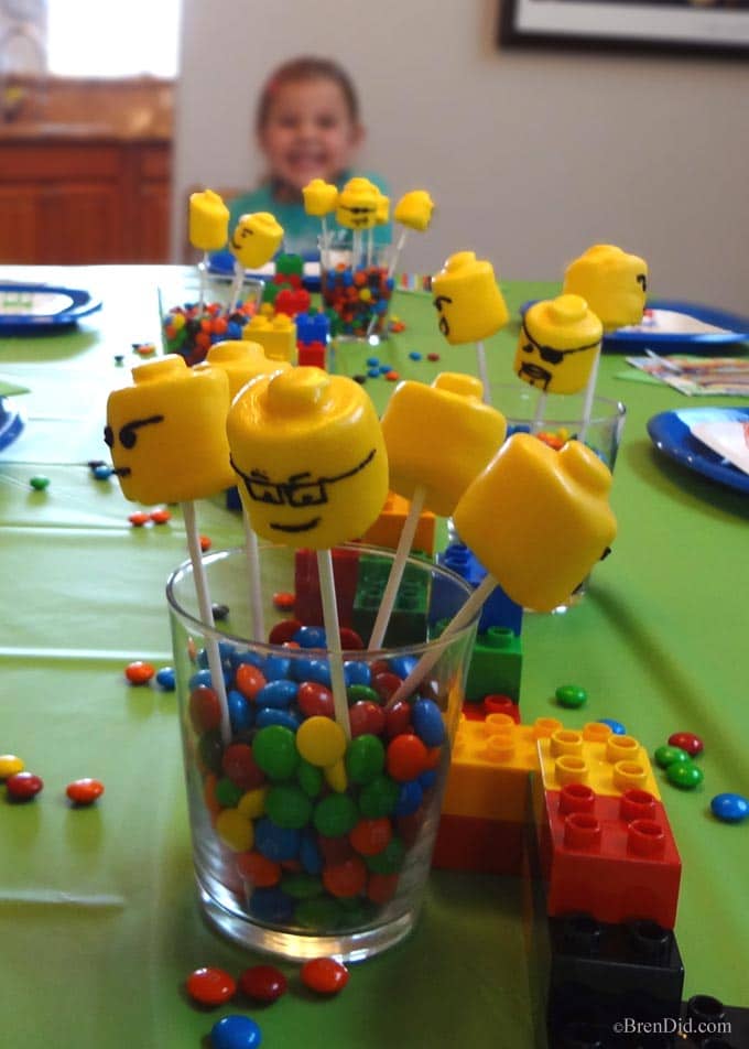 BrenDid Lego Head Marshmallow Pops