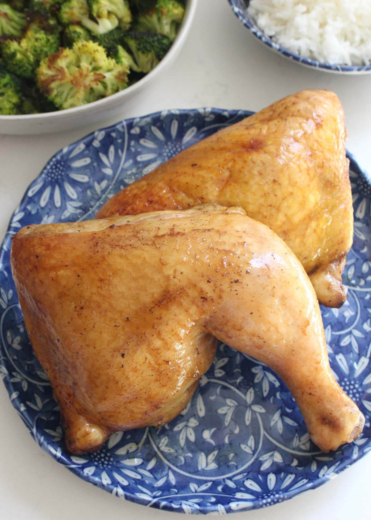 Balsamic Soy Oven Baked Chicken Leg Quarters Recipe - Bren Did