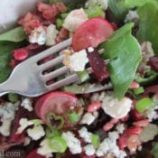 Barley and Beet Salad with Gorgonzola Cheese and Simple Balsamic Vinaigrette