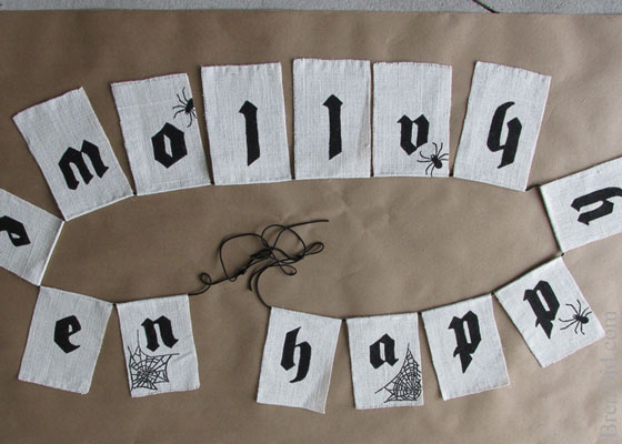 Pottery Barn Inspired Happy Halloween Banner