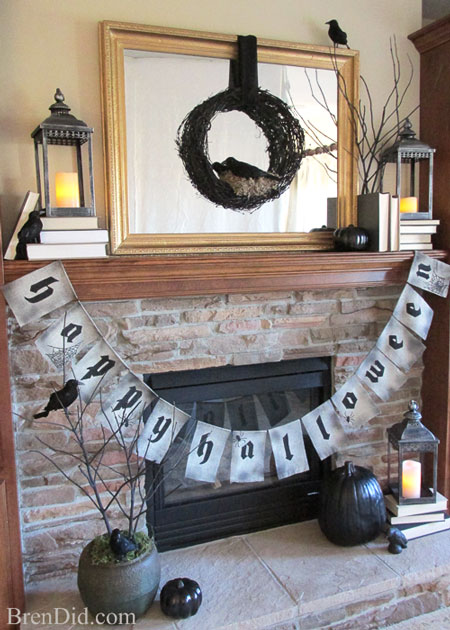 BrenDid Williams Sonoma Inspired Halloween Crow Wreath