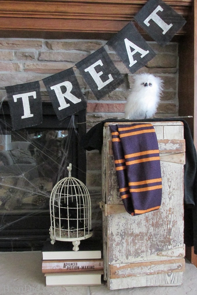 Pottery Barn Inspired Trick or Treat Banner Black and Harry Potter Decor