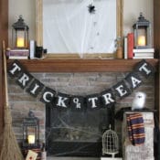 Pottery Barn Inspired Trick or Treat Banner Black and Harry Potter Decor