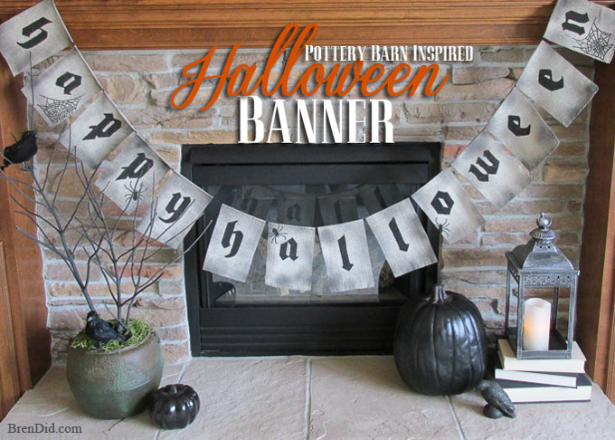 Pottery Barn Inspired Happy Halloween Banner