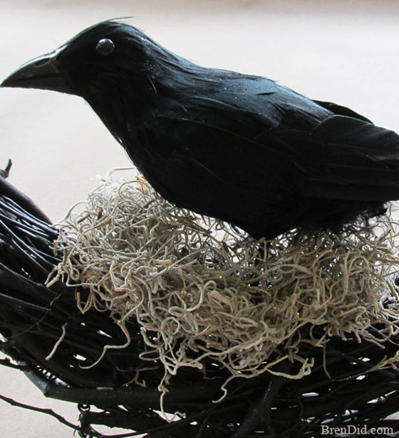 BrenDid Williams Sonoma Inspired Halloween Crow Wreath
