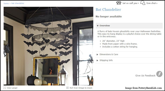 Pottery Barn Kids Inspired Bat Chandelier