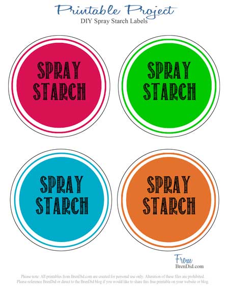 Mixing your own spray starch is a cost-effective way to ensure