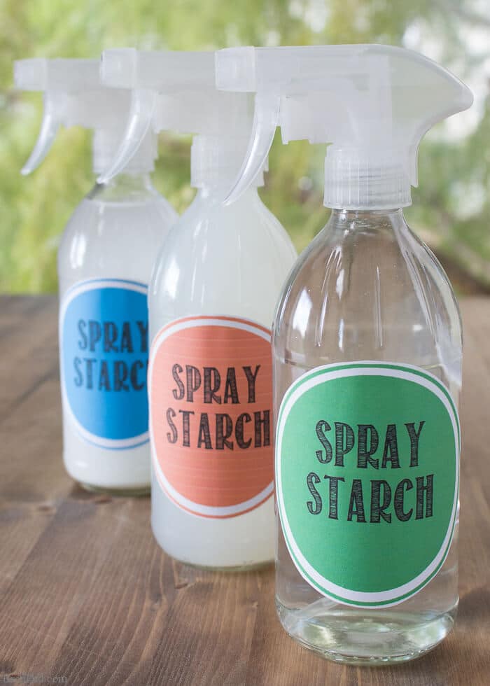 Learn how to make liquid spray starch. 3 ways to make non-toxic spray starch for pennies!