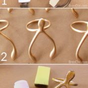 Pottery Barn Knock Off DIY Wishbone Napkin Rings - If you love high end style on a low end budget these gorgeous DIY Wishbone Napkin Rings are the perfect way to get the Pottery Barn look for less! DIY anyone can make.