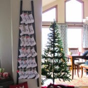Easy and Affordable Christmas Decorations: PB inspired Wooden Advent Calendar with Stockings – Make a Pottery Barn Inspired Wooden Advent Calendar Ladder with Canvas Stockings f for $34. That’s 83% off of the retail price of $199. Free printable pattern, Silhouette cut file and easy directions at BrenDid.com.