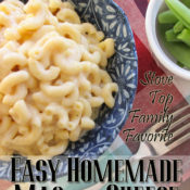 Easy homemade mac and cheese recipe without processed ingredients that appeals to the the box mix lover from BrenDid.com. Stove top no bake recipe.
