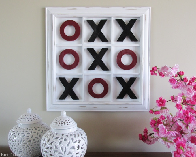 Xoxo Brush Strokes Shadowbox With Glass Screenprint 