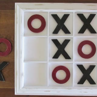 Challenge your loved ones to a rousing game of tic-tac-toe this Valentine’s day on this Pottery Barn Inspired Tic Tac Toe Wall Art. It’s a double duty piece that serves as an adorable piece of décor and a magnetic tic tac toe board for 67% off retail price from BrenDid.com