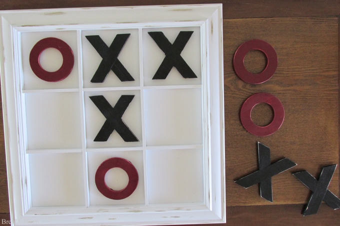 Challenge your loved ones to a rousing game of tic-tac-toe this Valentine’s day on this Pottery Barn Inspired Tic Tac Toe Wall Art. It’s a double duty piece that serves as an adorable piece of décor and a magnetic tic tac toe board for 67% off retail price from BrenDid.com