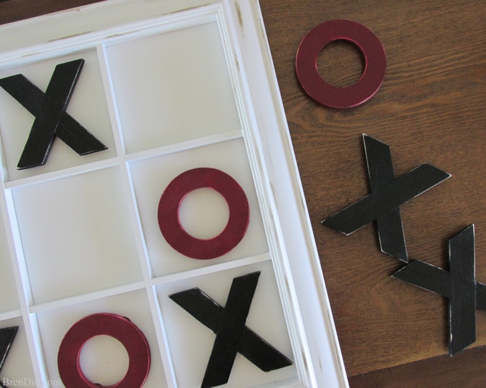 Challenge your loved ones to a rousing game of tic-tac-toe this Valentine’s day on this Pottery Barn Inspired Tic Tac Toe Wall Art. It’s a double duty piece that serves as an adorable piece of décor and a magnetic tic tac toe board for 67% off retail price from BrenDid.com