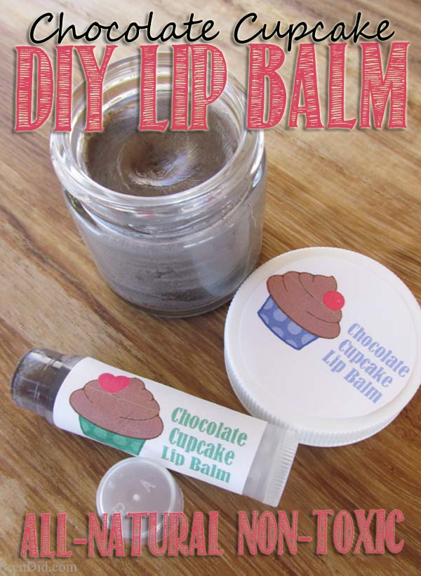 All-Natural Chocolate Cupcake Lip Balm is an easy and fun DIY project that only takes a few minutes PLUS it makes non toxic lip balm that contains no artificial coloring, flavors or ingredients. Try this easy recipe to see how easy and cost effective it is to make your own beauty products.