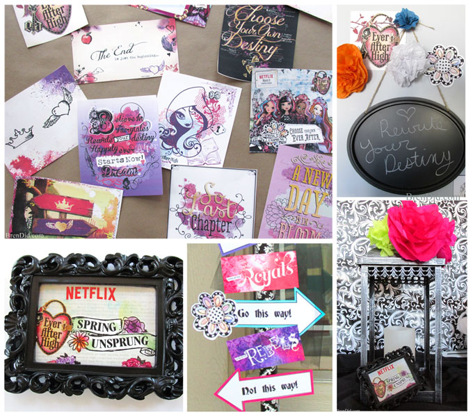 ever after high party free printable decorations and activities