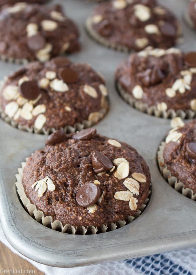 Close up of chocolate muffin