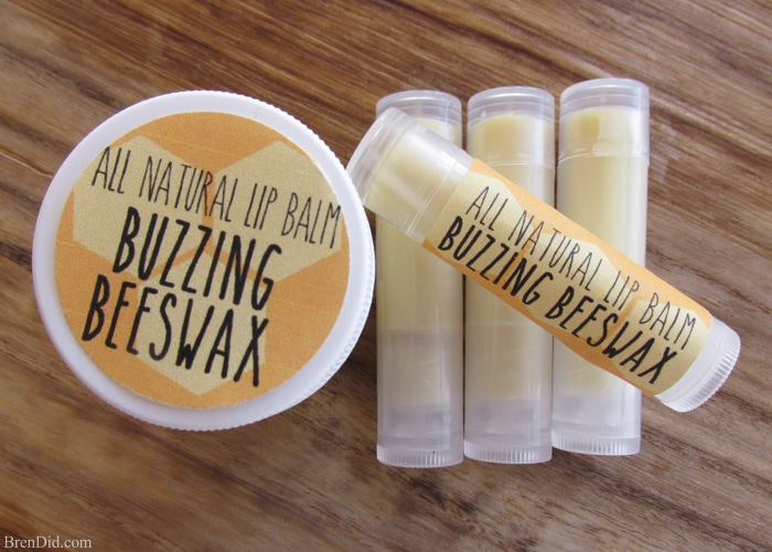 Homemade Organic Beeswax Lip Balm, This easy recipe is a great substitute for more expensive pre-made organic lip balm and only cost $0.59 a tube! Must try!