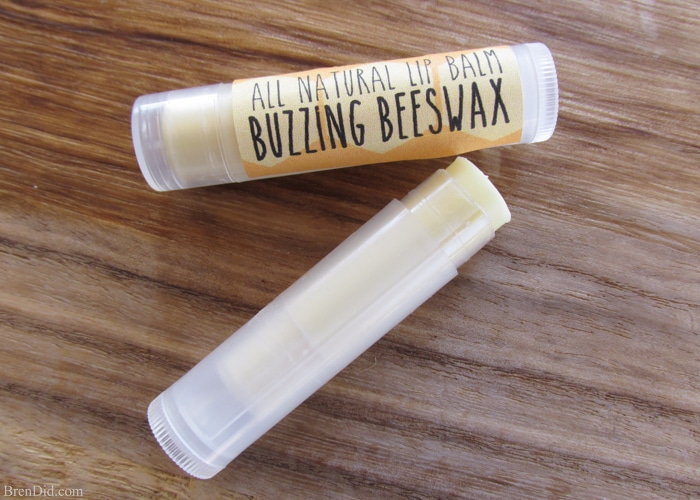 Homemade Organic Beeswax Lip Balm, This easy recipe is a great substitute for more expensive pre-made organic lip balm and only cost $0.59 a tube! Must try!