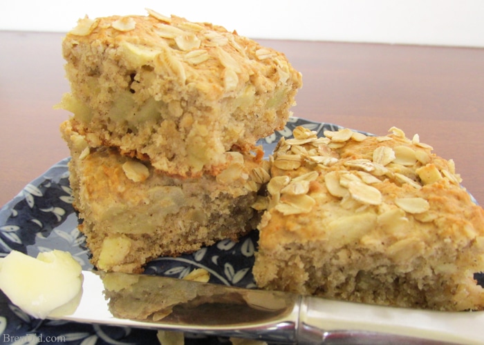 Easy Apple Oatmeal Scones on plate