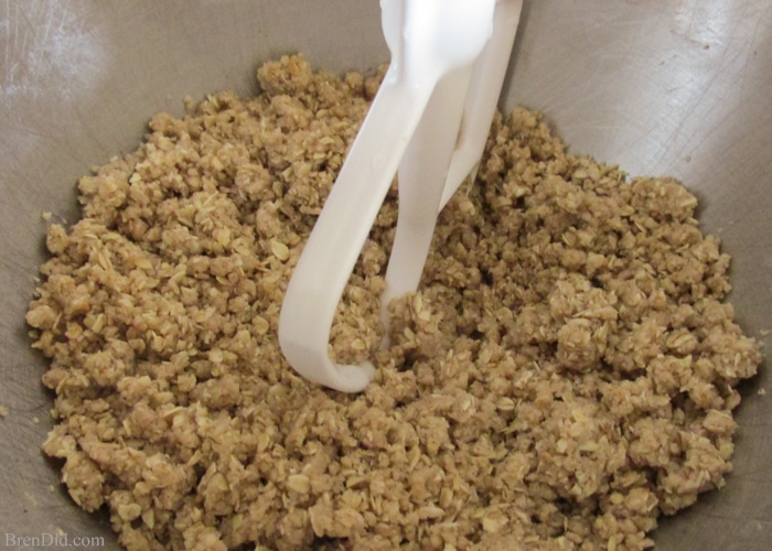 scone dough in mixer