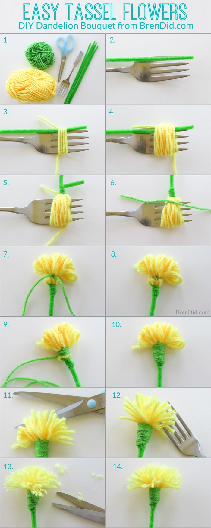 wool flowers instructions