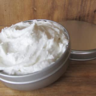 Easy Cooling Foot and Leg Butter Recipe soothes & softens feet with 3 essential oils to cool, deodorize & naturally kill bacteria plus natural moisturizers.