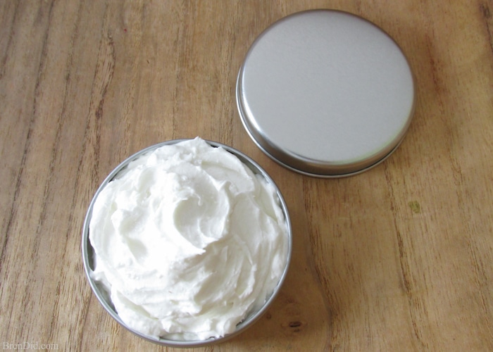 Easy Cooling Foot and Leg Butter Recipe soothes & softens feet with 3 essential oils to cool, deodorize & naturally kill bacteria plus natural moisturizers.