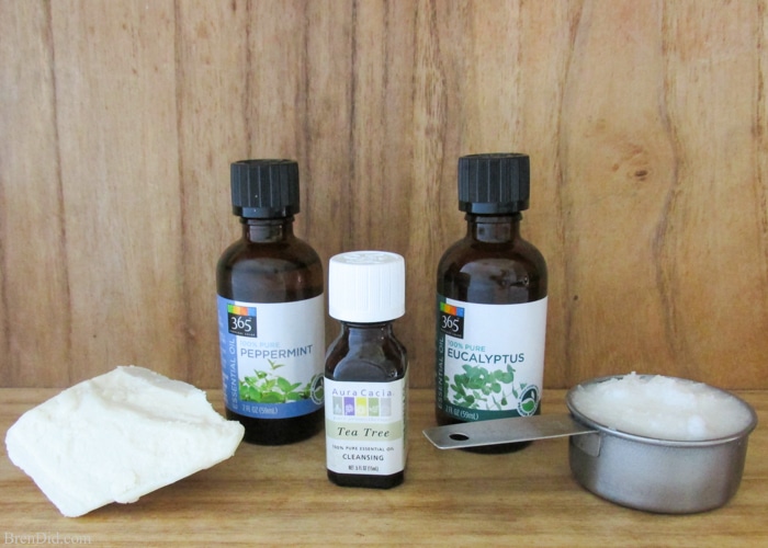 Easy Cooling Foot and Leg Butter Recipe soothes & softens feet with 3 essential oils to cool, deodorize & naturally kill bacteria plus natural moisturizers.