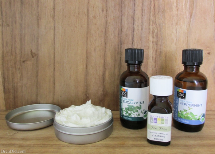 Easy Cooling Foot and Leg Butter Recipe soothes & softens feet with 3 essential oils to cool, deodorize & naturally kill bacteria plus natural moisturizers.