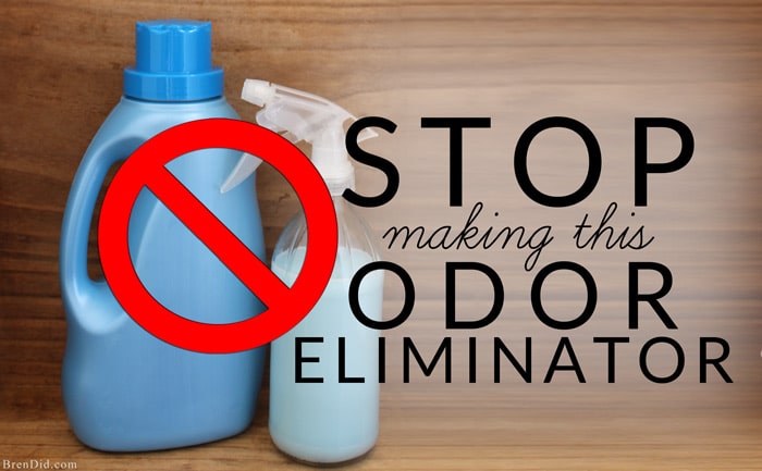 Stop making this odor eliminator! Fabric softener based homemade odor eliminator contaminates the air when sprayed as room deodorizer. Instead of getting a fresh clean home, you are launching dangerous chemicals into the air that you breathe! 