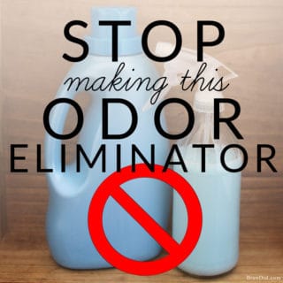 Stop making this odor eliminator! Fabric softener based homemade odor eliminator contaminates the air when sprayed as room deodorizer. Instead of getting a fresh clean home, you are launching dangerous chemicals into the air that you breathe!