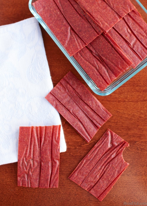 My easy homemade fruit leather recipe uses wild plums and apples to make a delicious fruit leather with no refined sugar. It can be made with many fruits!