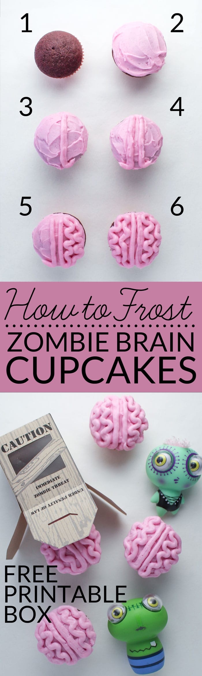 how to frost brain cupcakes