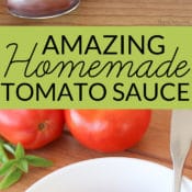 Amazing Tomato Sauce Recipe - This easy homemade tomato sauce uses a few basic ingredients and can be served over pasta, made into lasagna, or even used as pizza sauce.