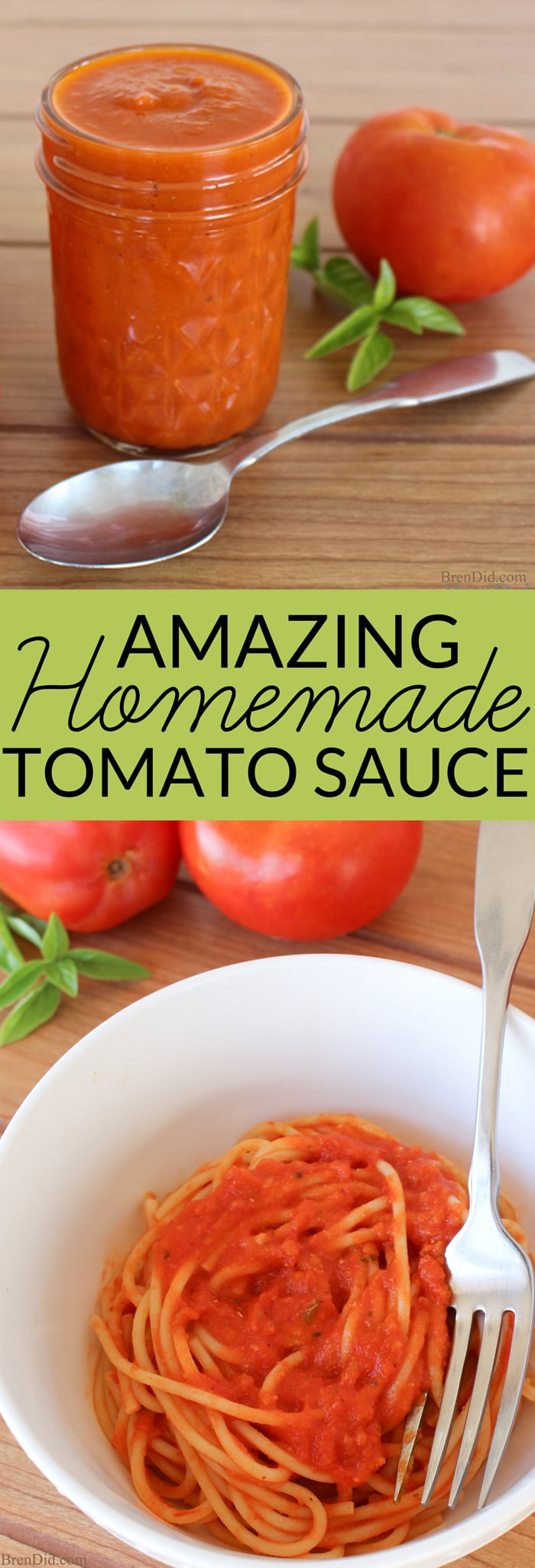 Amazing Tomato Sauce Recipe - This easy homemade tomato sauce uses a few basic ingredients and can be served over pasta, made into lasagna, or even used as pizza sauce.