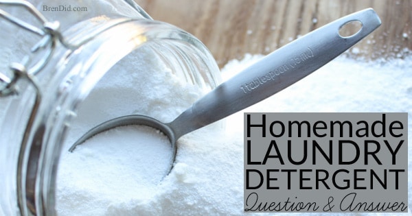 Natural Homemade Laundry Detergent Question and Answer - Natural Homemade Laundry Detergent recipe is a popular posts that raises many questions, comments, and emails. Get answers to your questions about making non-toxic all natural laundry detergent and then try this green DIY recipe.