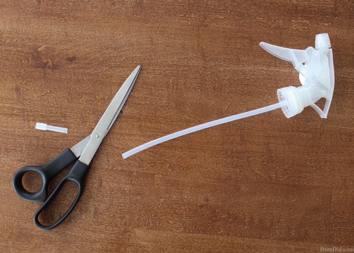 Get spray bottles for all your DIY cleaners for FREE with this easy upcycled project. Glass spray bottles do not react with essential oils and other green cleaning ingredients and are recommended by green cleaning experts.