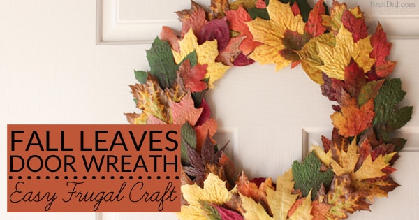 Pressed fall leaves can be made into a lovely and frugal front door wreath. Learn a quick and easy method to preserve fall leaves and make this simple wreath today!
