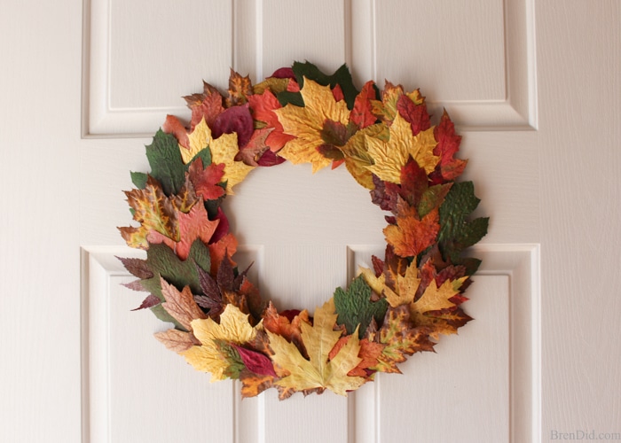 Paper Leaf Autumn Wreath Tutorial and lots of Gorgeous Fall Wreath Ideas